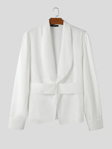 Mens Minimalist Button Design Long Sleeve Shirt SKUL01066