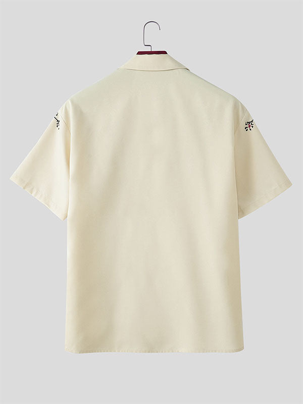 Mens Floral Print Short Sleeve Shirt SKUL09520