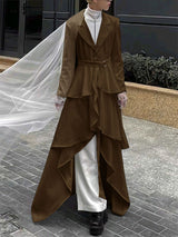 Men's Ruffled Patchwork Casual Long Sleeve Blazer SKUL29594