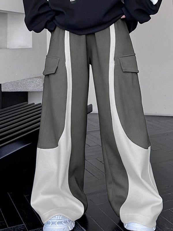 Men's Deconstructed Contrast Color Casual Pant SKUL47883