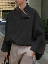 Men's Neck Button Design Long Sleeve Shirt SKUL51821