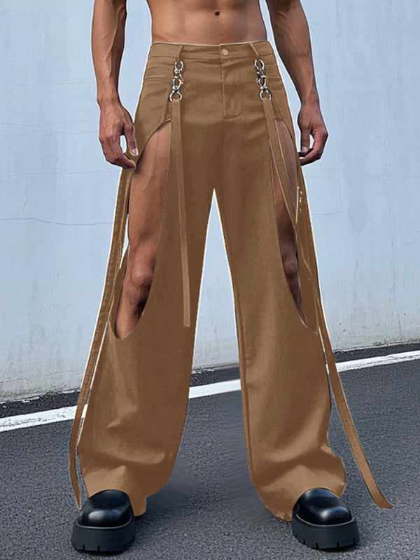 Mens Solid Color Side Cutout Casual Pant SKUL11467