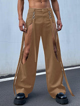 Mens Solid Color Side Cutout Casual Pant SKUL11467