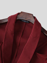 Mens Lace Patchwork Cut-Out Long Sleeve Blazer SKUK95671