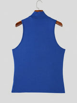 Men's Avant-Garde Asymmetrical Studded Wrap Tank SKUL63843