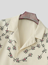 Mens Floral Print Short Sleeve Shirt SKUL09520