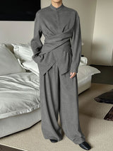 Men's Knotted Textured Two Pieces Outfit SKUL39770