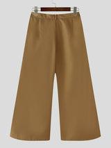 Men's Solid Color Pleated Casual Pant SKUL27438
