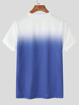 Men's Gradient Color Short Sleeve T-Shirt SKUL19789