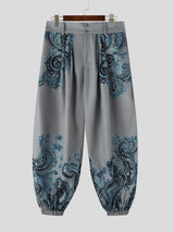 Men's High-Fashion Avant-Garde Paisley Print Wide-Leg Pant SKUL66935