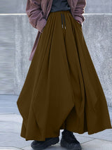 Men's Deconstructed Pleated Loose Fit Wide Leg Pant SKUL48593