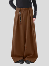 Men's Solid Color Pleated Loose Fit Wide Leg Pant SKUL50710