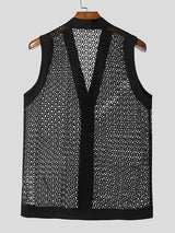 Mens Solid Textured Loose Tank SKUL14024