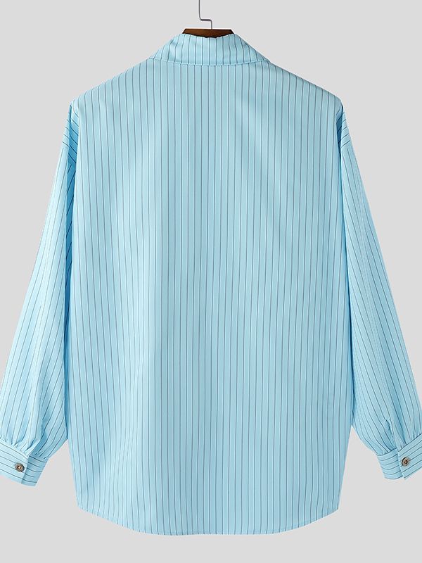 Men's Hand Drawn Cartoon Print Long Sleeve Shirt SKUL48771