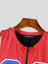 Mens Digital Print Colorblock Bodysuit SKUK99779