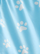 Men's Playful Paw Print High-Stretch Booty Short SKUL75691