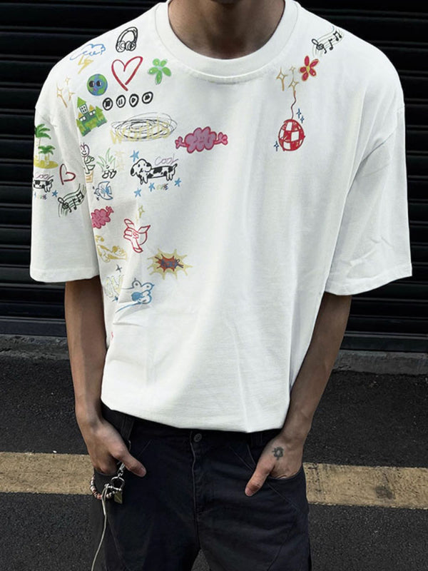 Mens Fun Print Short Sleeve T-Shirt SKUL16767