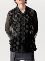 Mens Three-Dimensional Circle See Through Shirt  SKUK47379