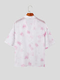 Mens Floral Print See Through Casual Shirt SKUK61389