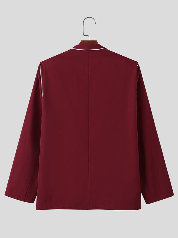 Men's New Chinese Style Frog Button Long Sleeve Cardigan SKUL37172