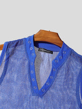 Mens Sheer Mesh Hollow-Out Casual Tank SKUL10588