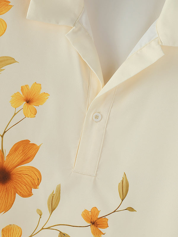 Men's Floral Print Short Sleeve Shirt SKUL15448