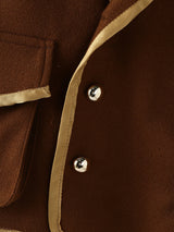 Men's Preppy Contrast Cropped Long Sleeve Jacket SKUL27422