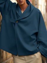 Men's Solid Color Loose Long Sleeve Sweatshirt SKUL46524