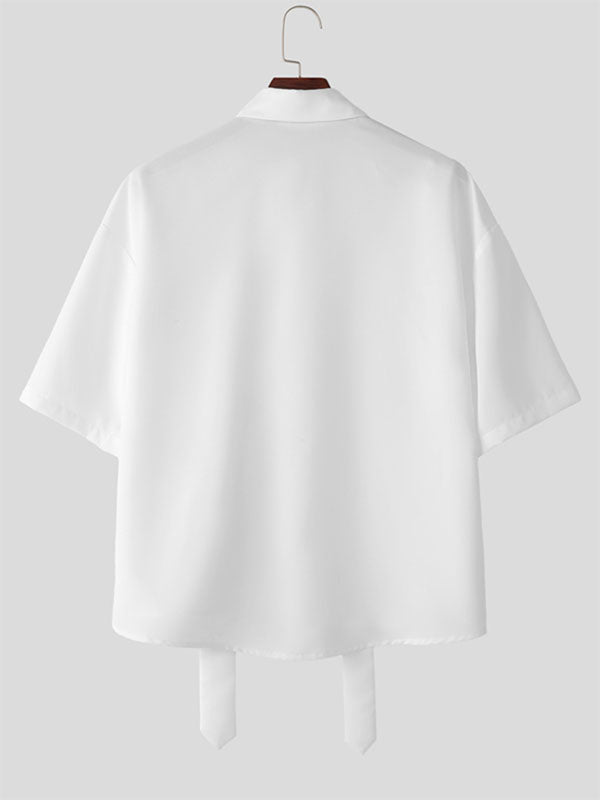 Mens 3D Rose Short Sleeve Shirt SKUL10805