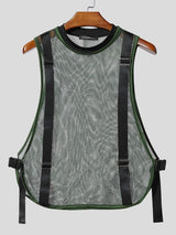 Men's Deconstructed Sheer Mesh Tank SKUL63144