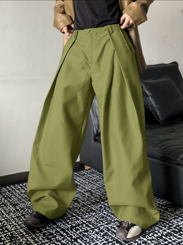 Men's Solid Color Loose Wide Leg Pant SKUL39708