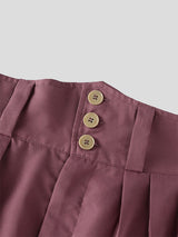 Mens Solid Color High-Waisted Casual Pant SKUL18616