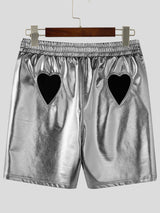 Mens Glitter Hollow-Out Casual Short SKUL18889