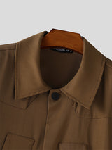 Men's Solid Padded Shoulder Casual Jumpsuit SKUL29633