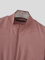 Men's Solid Color Slim Fit Zipper Cropped T-shirt SKUL54075