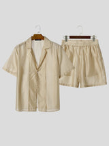 Men's Casual Holiday Sheer Two Pieces Outfit SKUL74636