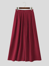 Men's Solid Pleated Loose Casual Pant SKUL36328