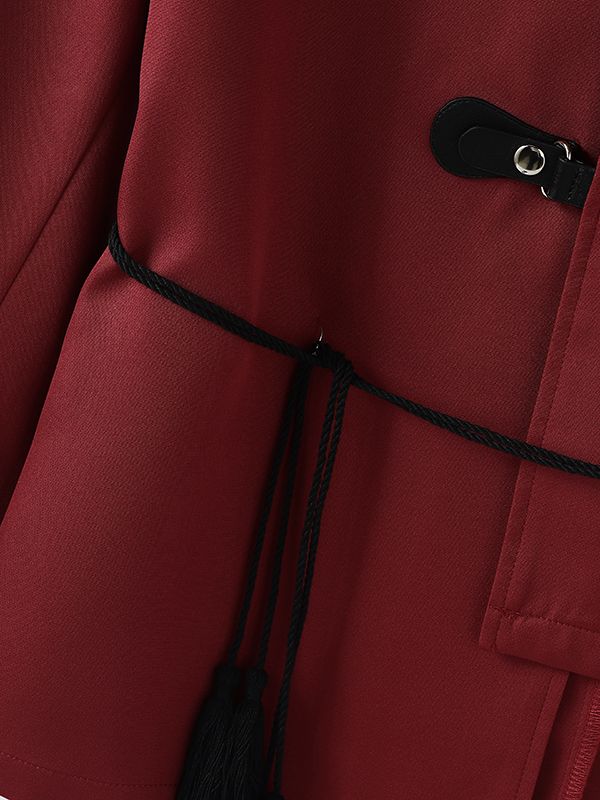 Men's Irregular Design Leather Buckle Stand Collar Blazer SKUL37298