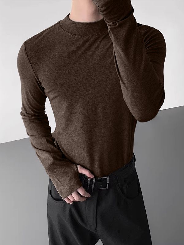 Men's Base Fingerless Long Sleeve T Shirt SKUL35127