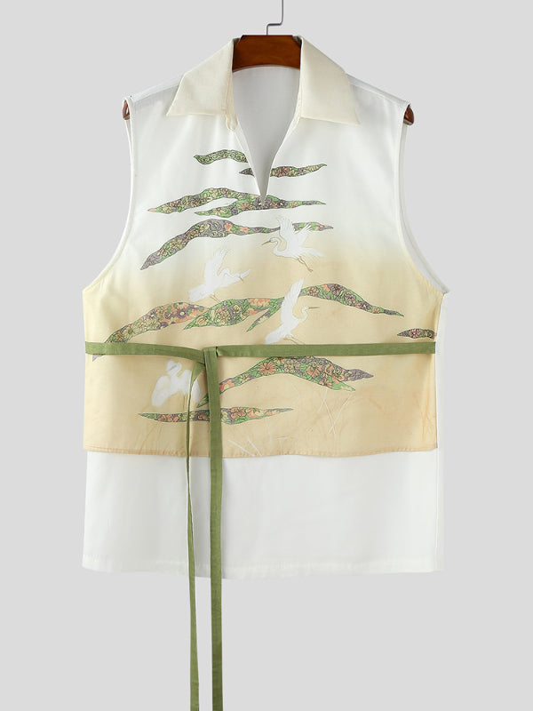 Men's Tie-Dye Print Tie Casual Tank SKUL20242