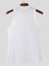 Mens Solid Color Breathable Mesh Casual Tank SKUL02147