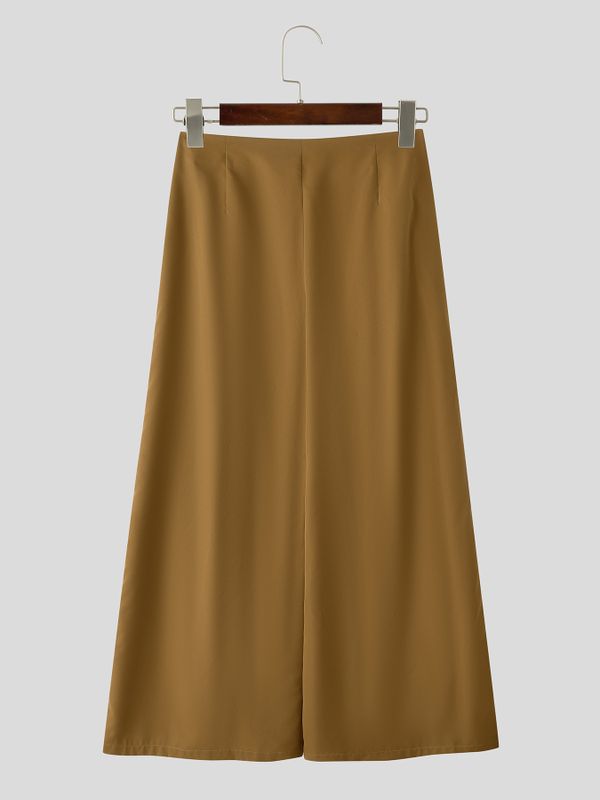 Men's Avant-Garde Party 3D Rose Flower Pleated Wide Leg Full Length Pant SKUL78125