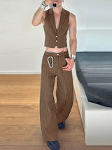 Men's Striped Casual Two Pieces Outfit SKUL23723