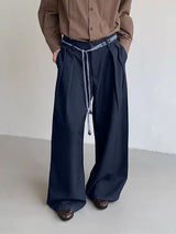 Men's Solid Wide Leg Casual Pant SKUL35234