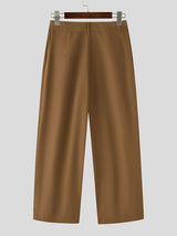Men's Solid Color Wide Leg Casual Pant SKUL50957