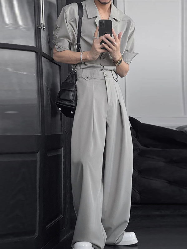 Men's Solid Casual Two Pieces Outfit SKUL26993