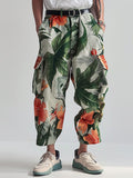 Mens Floral Print Side Pockets Casual Pants SKUK58417
