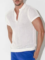 Mens Mesh See Through Short Sleeve Shirt SKUK55059