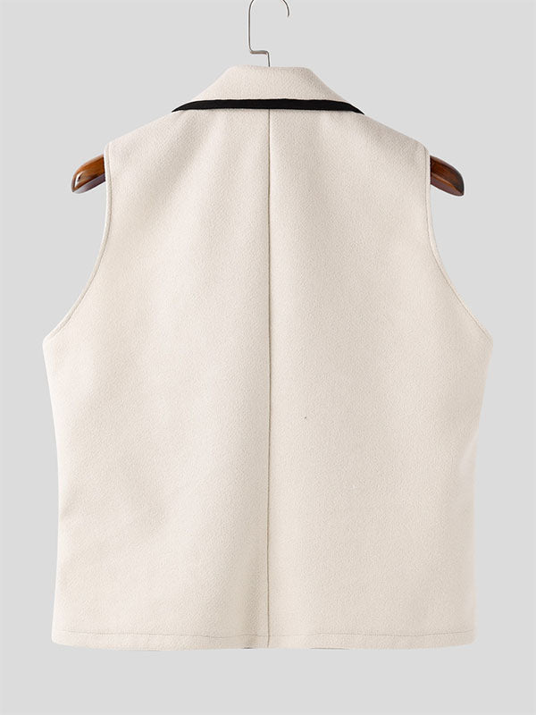 Men's Floral Print Color Block Sleeveless Shirt SKUL15559