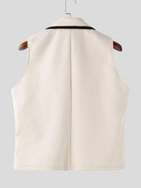 Men's Floral Print Color Block Sleeveless Shirt SKUL15559